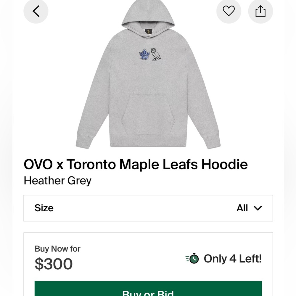 ❌SOLD❌ OVO x Toronto Maple Leafs Hoodie